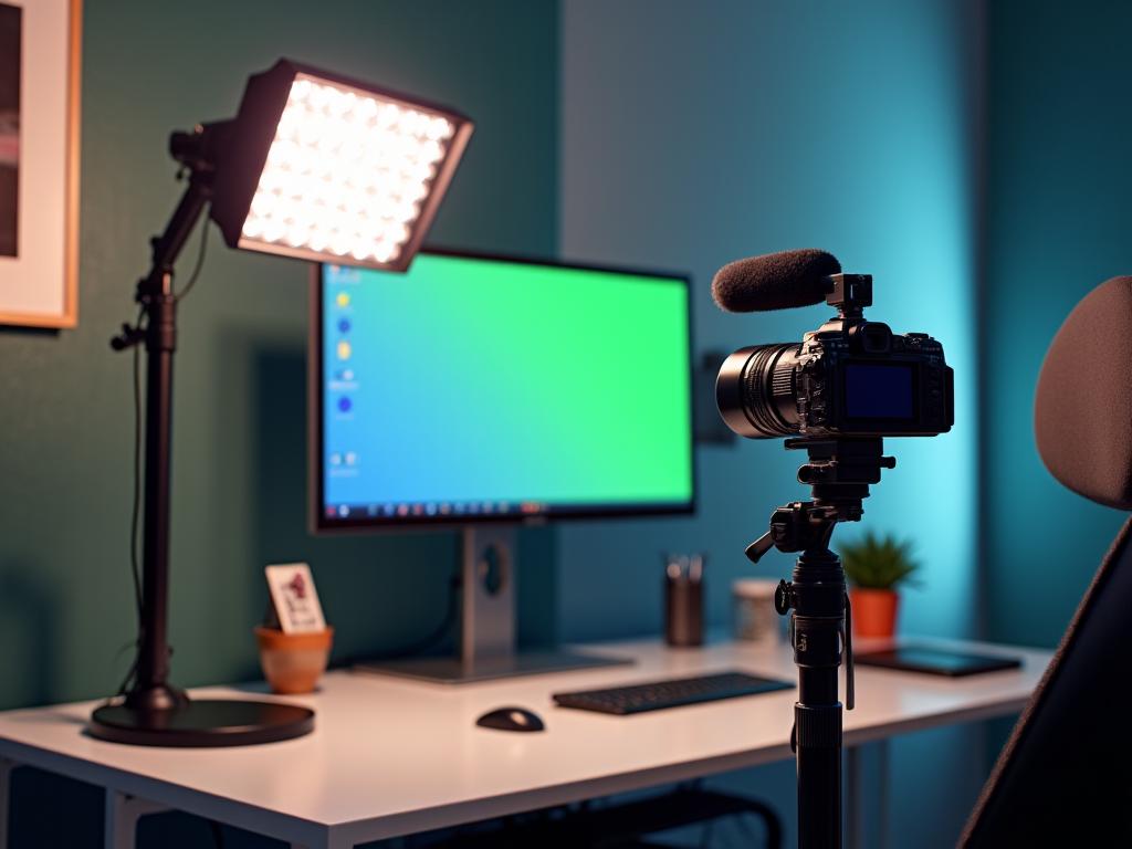 Estudio de grabación para contenido educativo online
